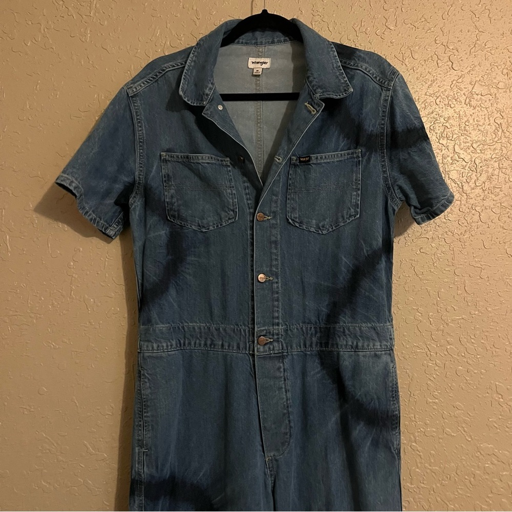 Wrangler Tie Dye Denim Coveralls Size Medium - Picture 5 of 8